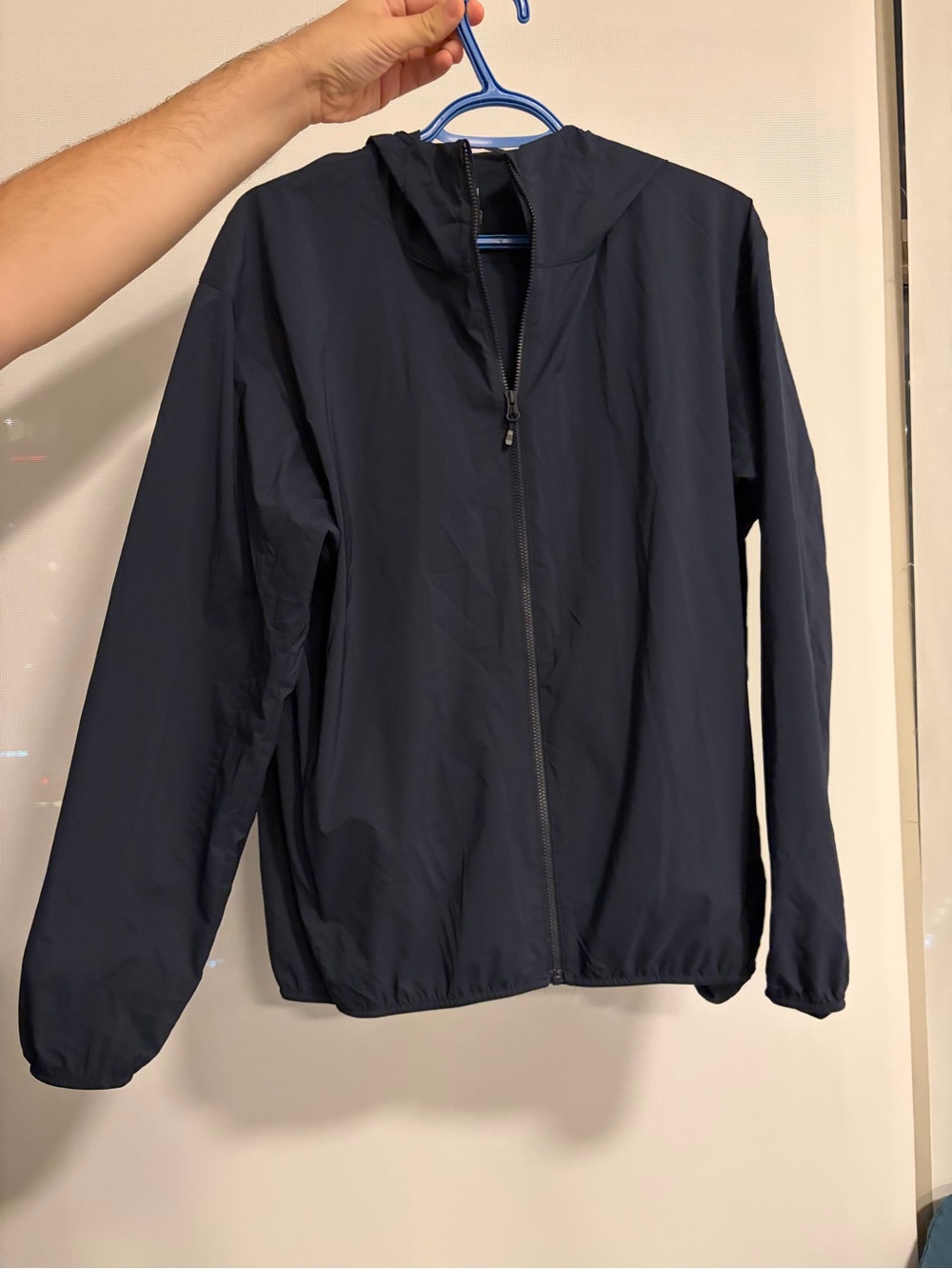 Uniqlo Navy Hooded Windbreaker Jacket